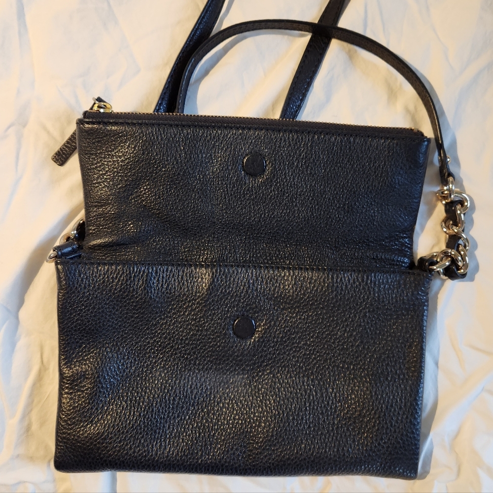 Kate Spade Black Pebbled Leather Chain-Accent Crossbody Bag - Picture 3 of 9